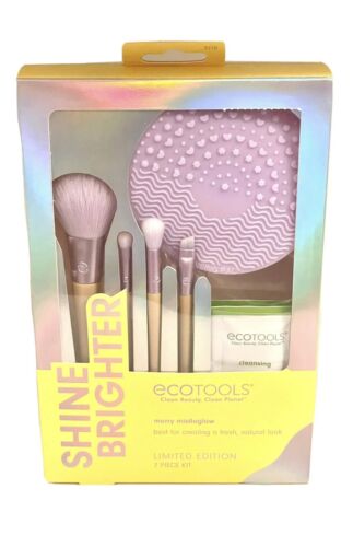 Eco Tools Shine Brighter Merry Mistle Glow Make Up Brush Set -7 piece